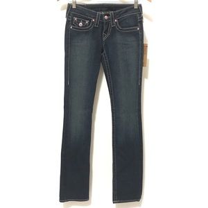 True Religion Womens Blue Jeans 24 New Bootcut Low